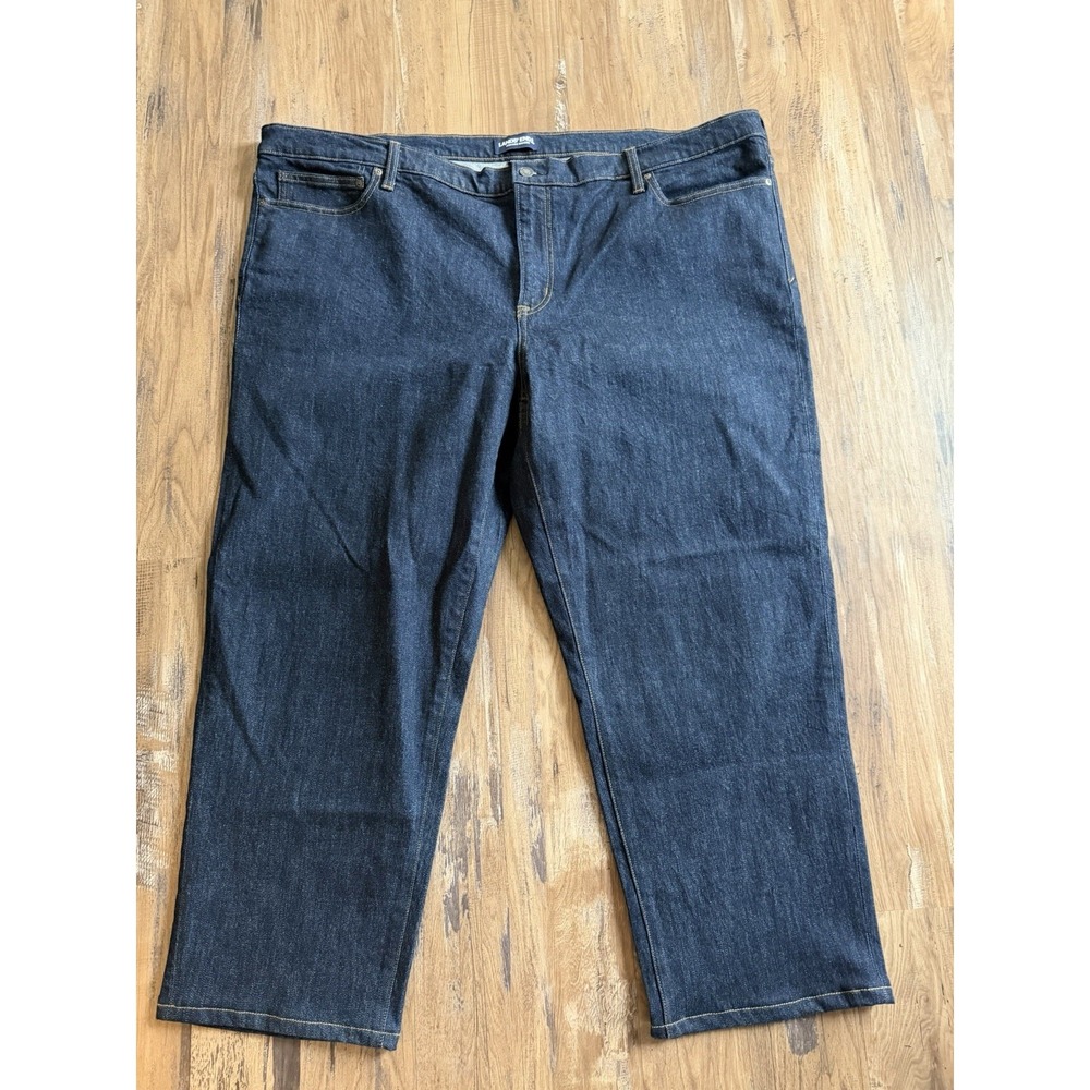 Lands End Square Rigger Men's Jeans Dark Wash Traditional Fit Denim Size 50/T